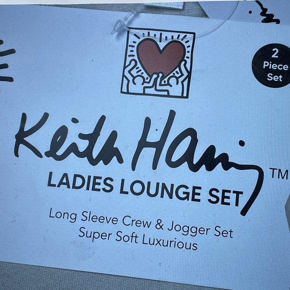 Keith Haring Women's XXL Lounge Set White e0257 - Picture 3 of 4